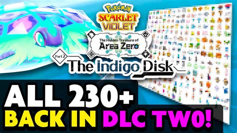 indigo disk pokedex leak|The Indigo Disk